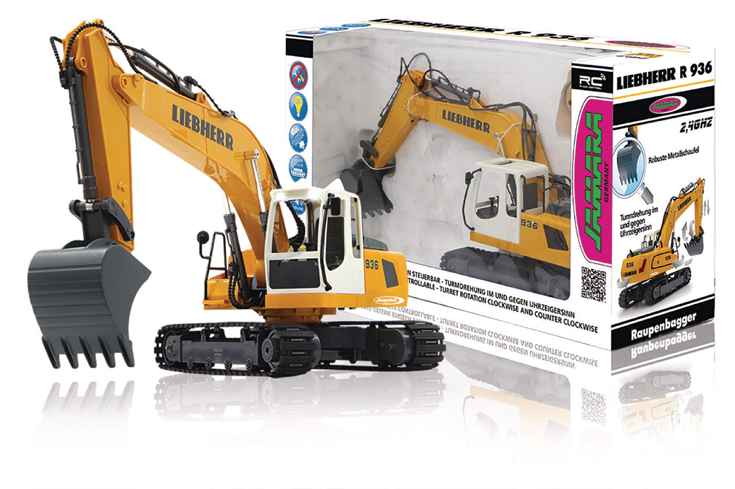 Jamara - Excavadora Liebherr R936 1:20 2,4 GHz (405060)