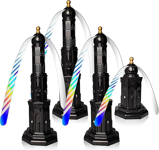 4pcs Fly Fans for Tables, Fly Repellent swatter to Keep Flies Away, Portable Fly Deterrent Spinner for Picnic, Restaurant, Party, Home, BBQ (Black)