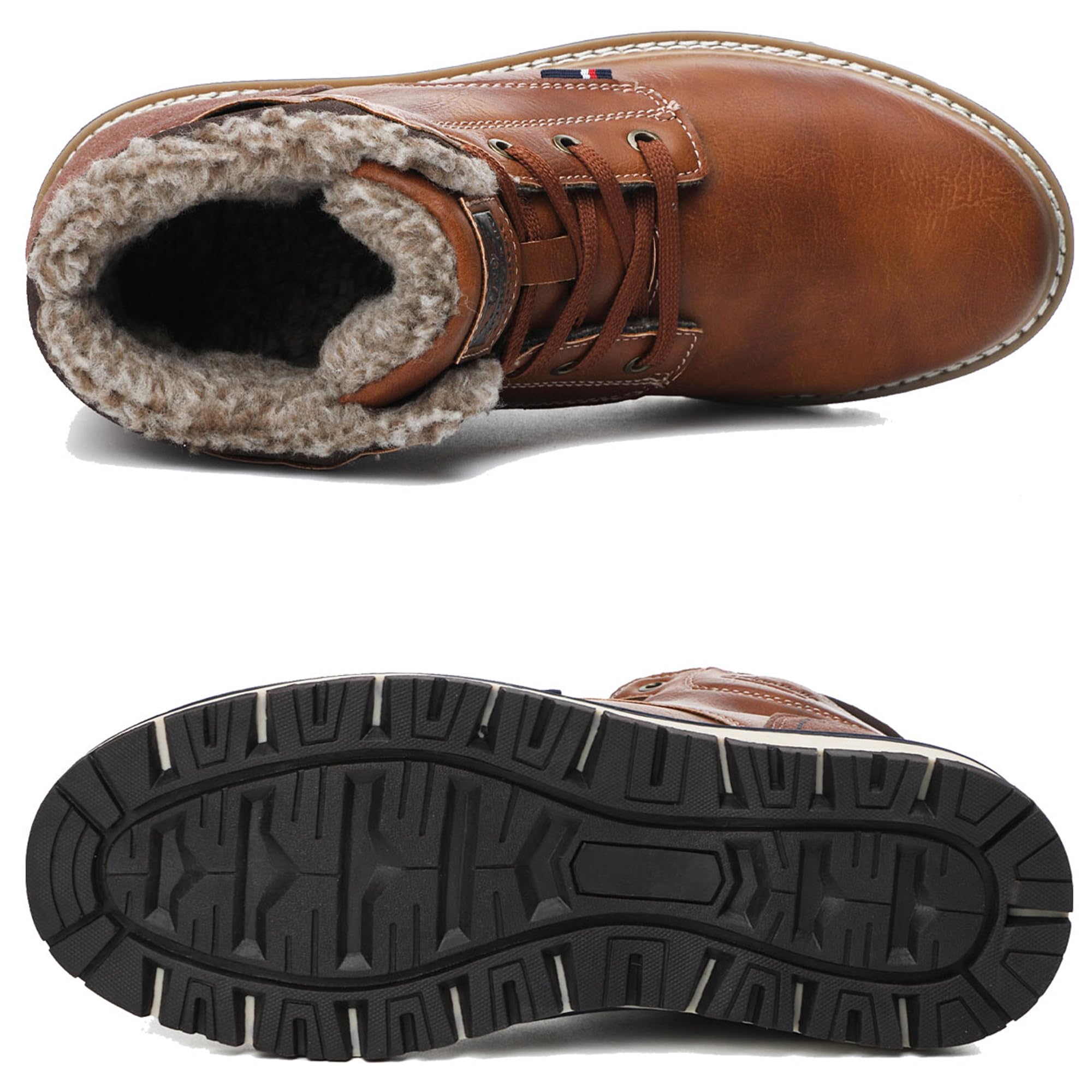 AX BOXING Scarpe Uomo Invernali Caldo Pelliccia Fodera Scarponcino Invernale Stivali Moda Stivaletti Taglia 41-46 EU