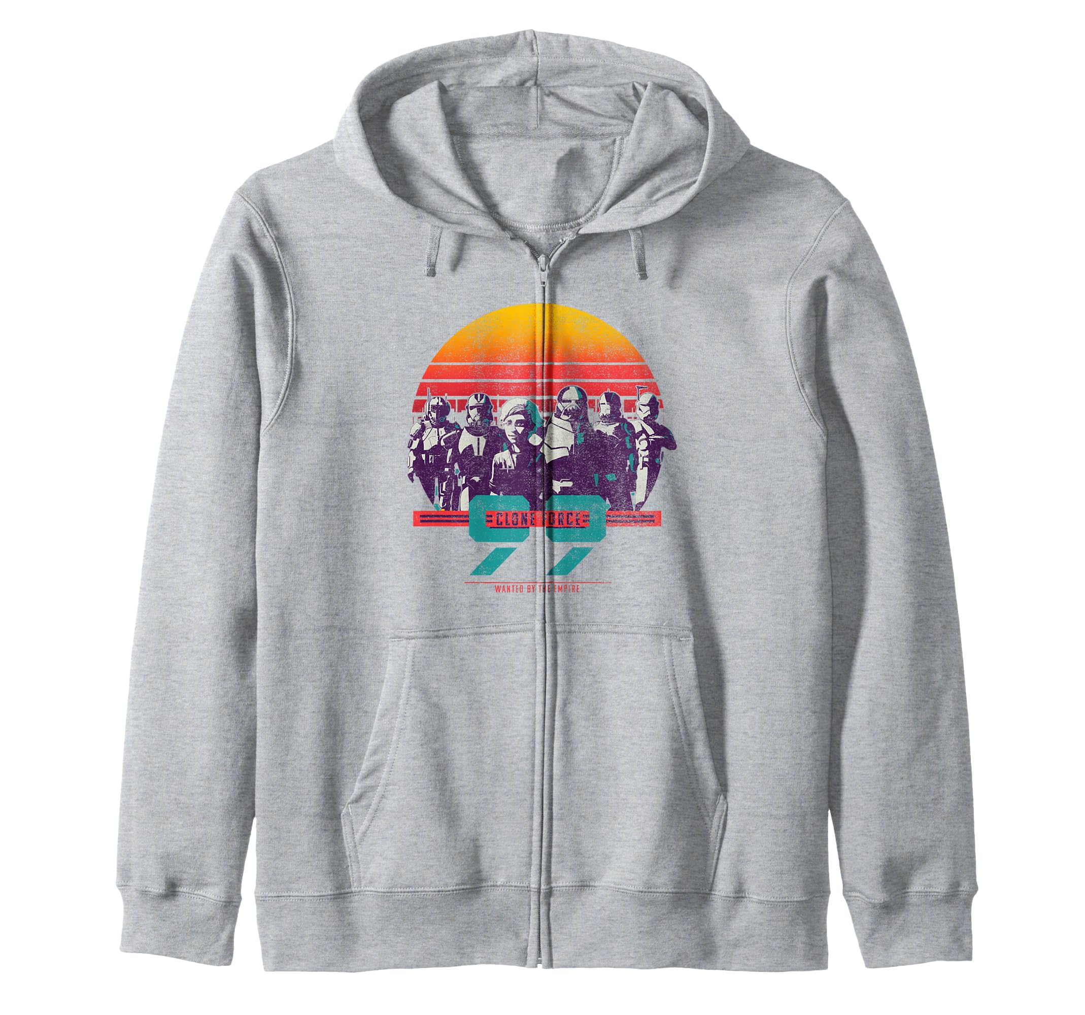 Sweat Clone Force 99 Star Wars hoodie zippé Sunset Clones pour adulte