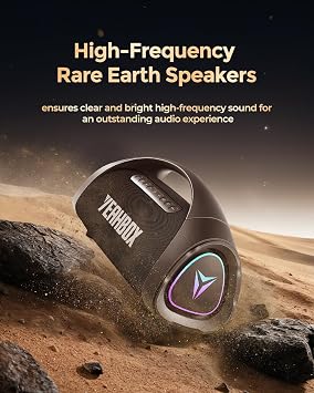 YEAHBOX Sonic Boom MAX 300W Max Large Bluetooth Speaker Loud, Massive Bass, IPX66 Waterproof Party Portable Speaker with Subwoofer/EQ/Fast Charge, Outdoor Wireless Speakers