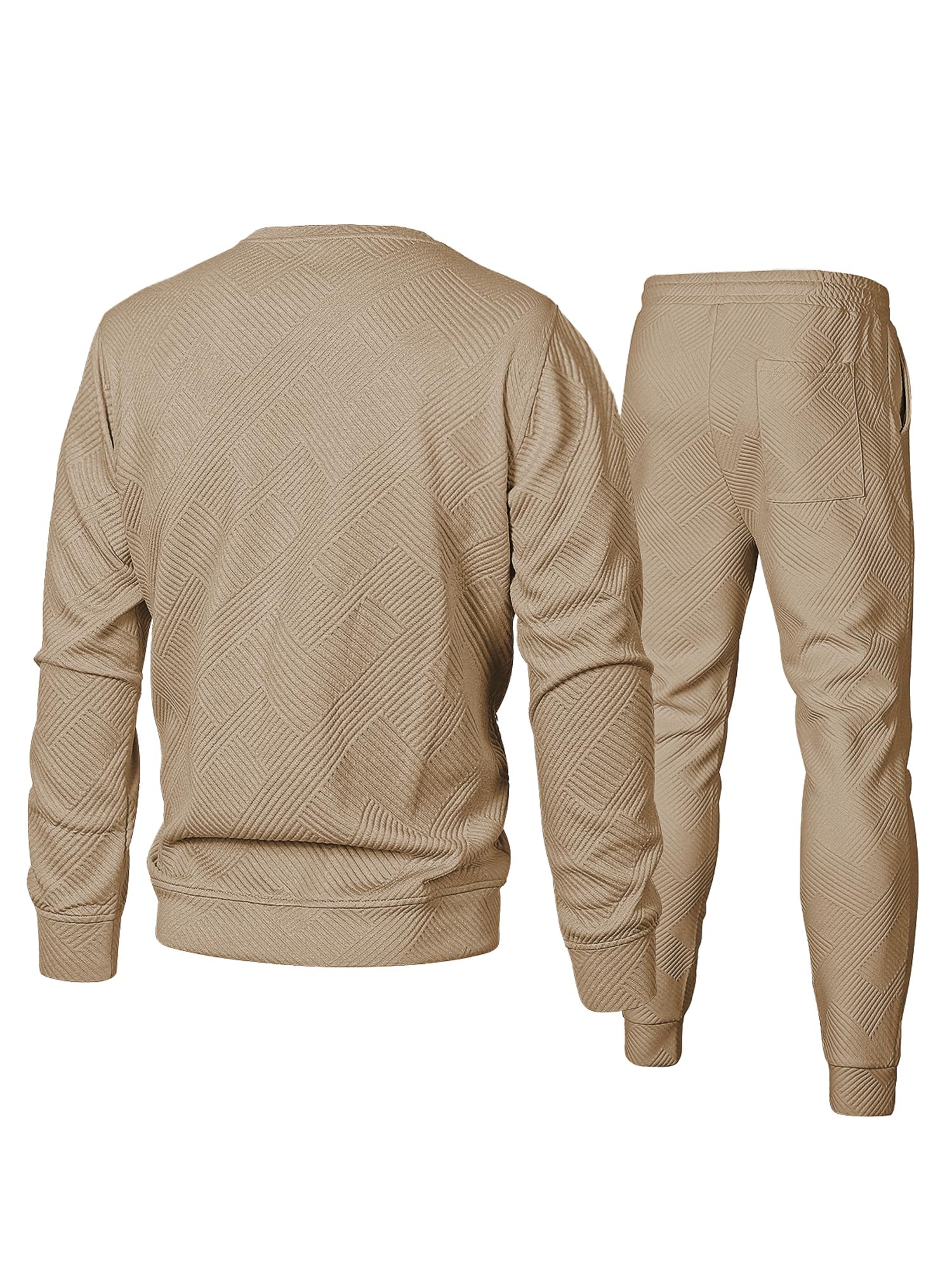 JMIERR Herren Jogginganzug Set 2-Teiliger Sweatshirt Trainingsanzug Casual Sportanzug Herren Sweatshirts und Jogginghose Tracksuit sets mit Strukturmuster