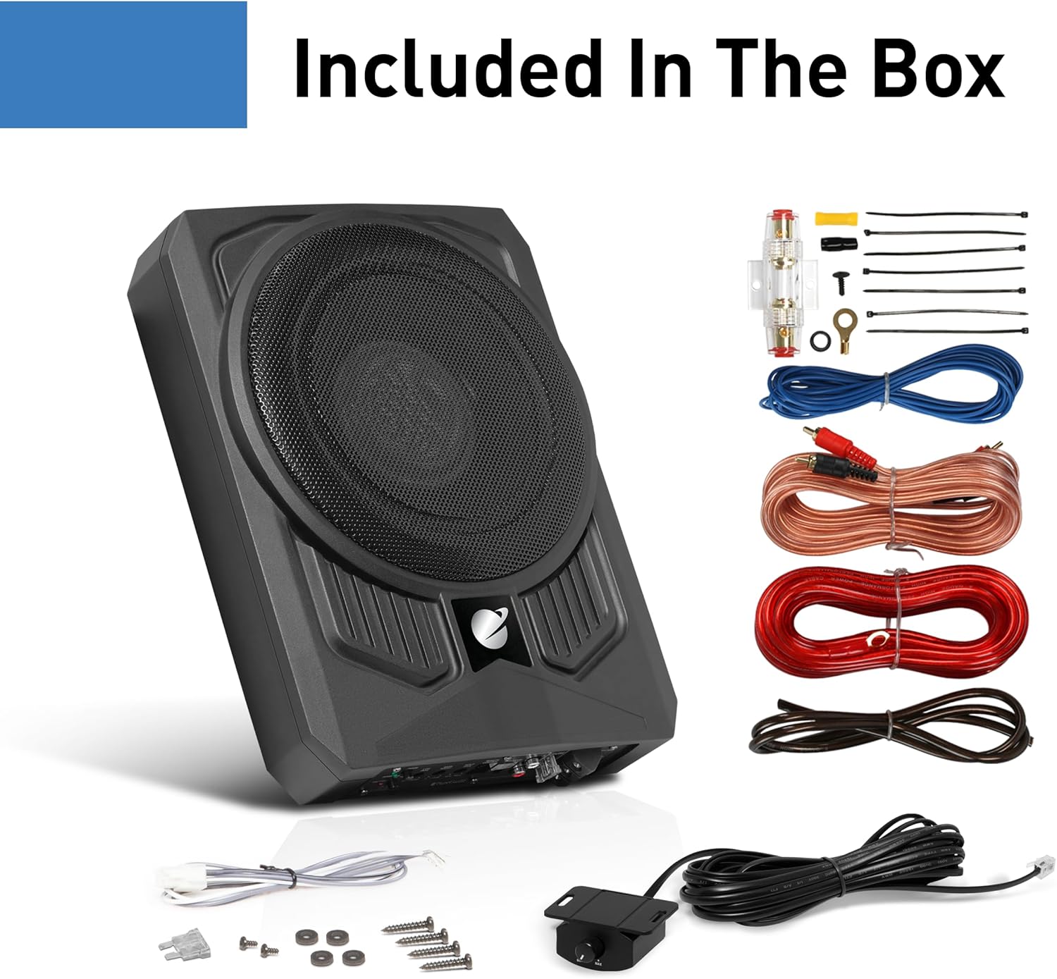 Control panel of the Planet Audio P10AWK subwoofer