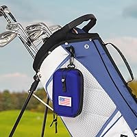 Vista 2 de Craftsman Golf Funda para telémetro con bandera de Estados Unidos, carcasa rígida para Tectectec Callaway, bolsa de transporte universal