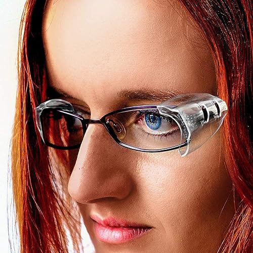 Miniatura 3 de 4 pares de protectores laterales de seguridad para gafas, protectores laterales transparentes, se adaptan a anteojos pequeños a medianos (3 pares