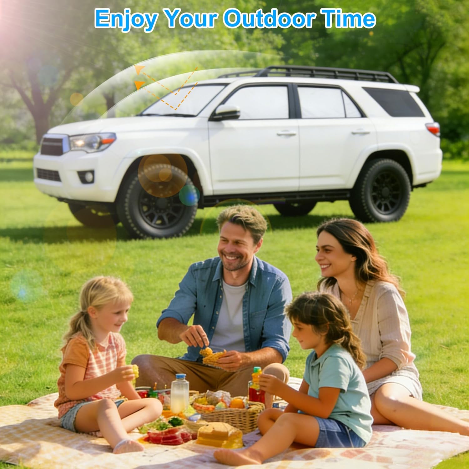 Windshield Sun Shade Custom Fit 2022 2023 2024 2025 2026 Kia EV6 Accessories Foldable Sunshade Sun Blocker Front Window Shades Covers Keep Car Cooler