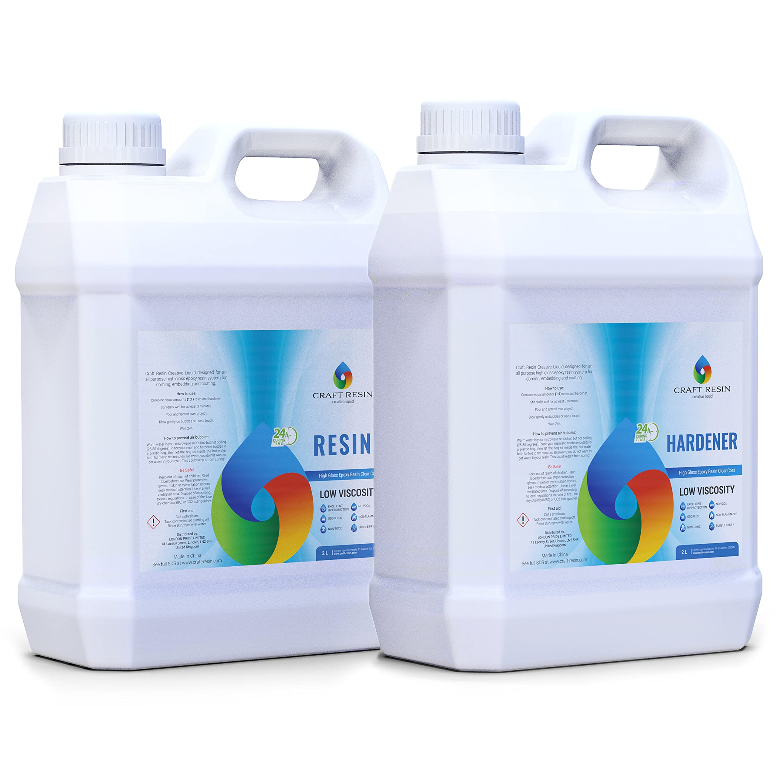 Buy Epoxy Resin Kit 136 oz /4000 ml Crystal Clear Resin Art Casting