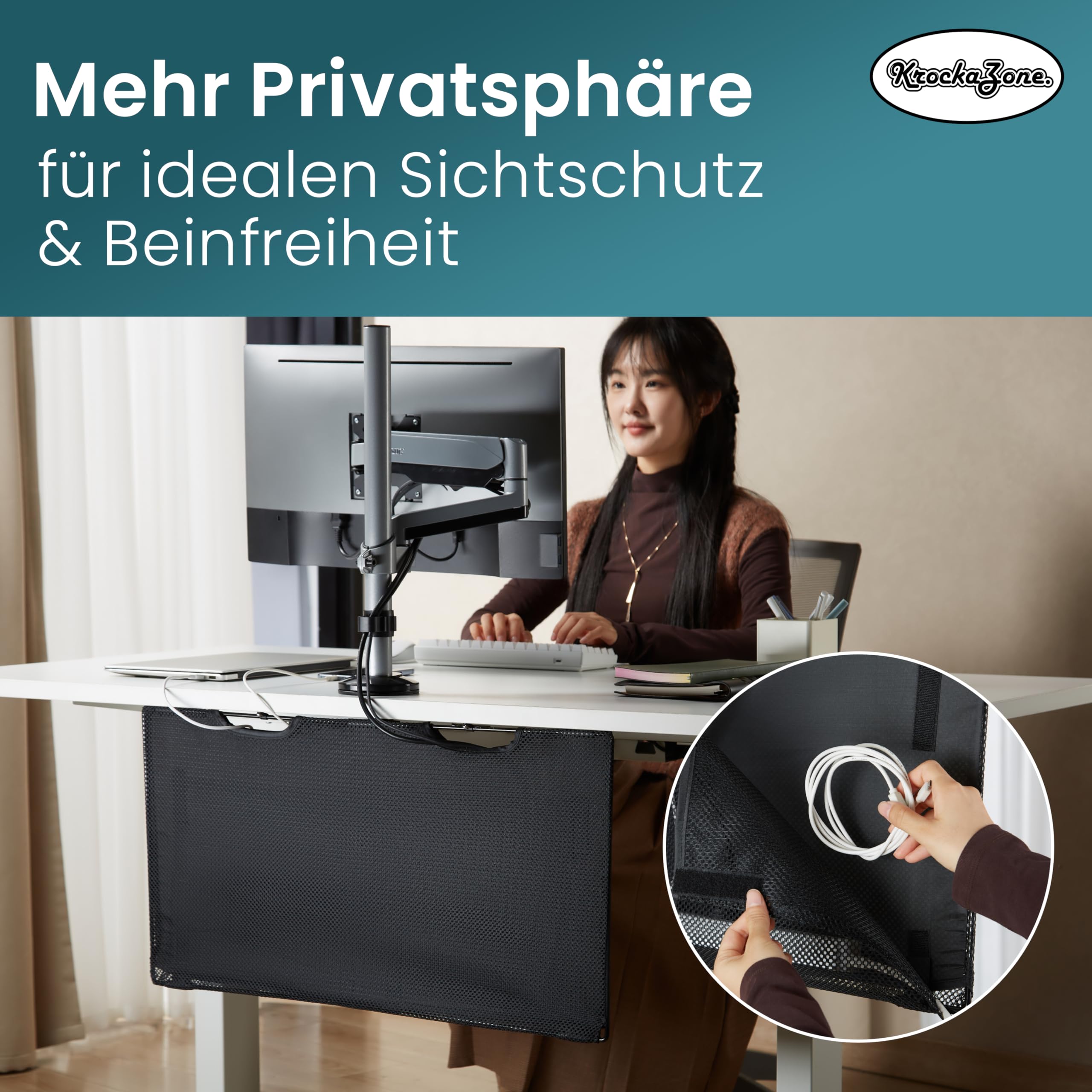 Riuog Lot De 2 Goulottes De Câbles De Bureau Pour Votre Bureau