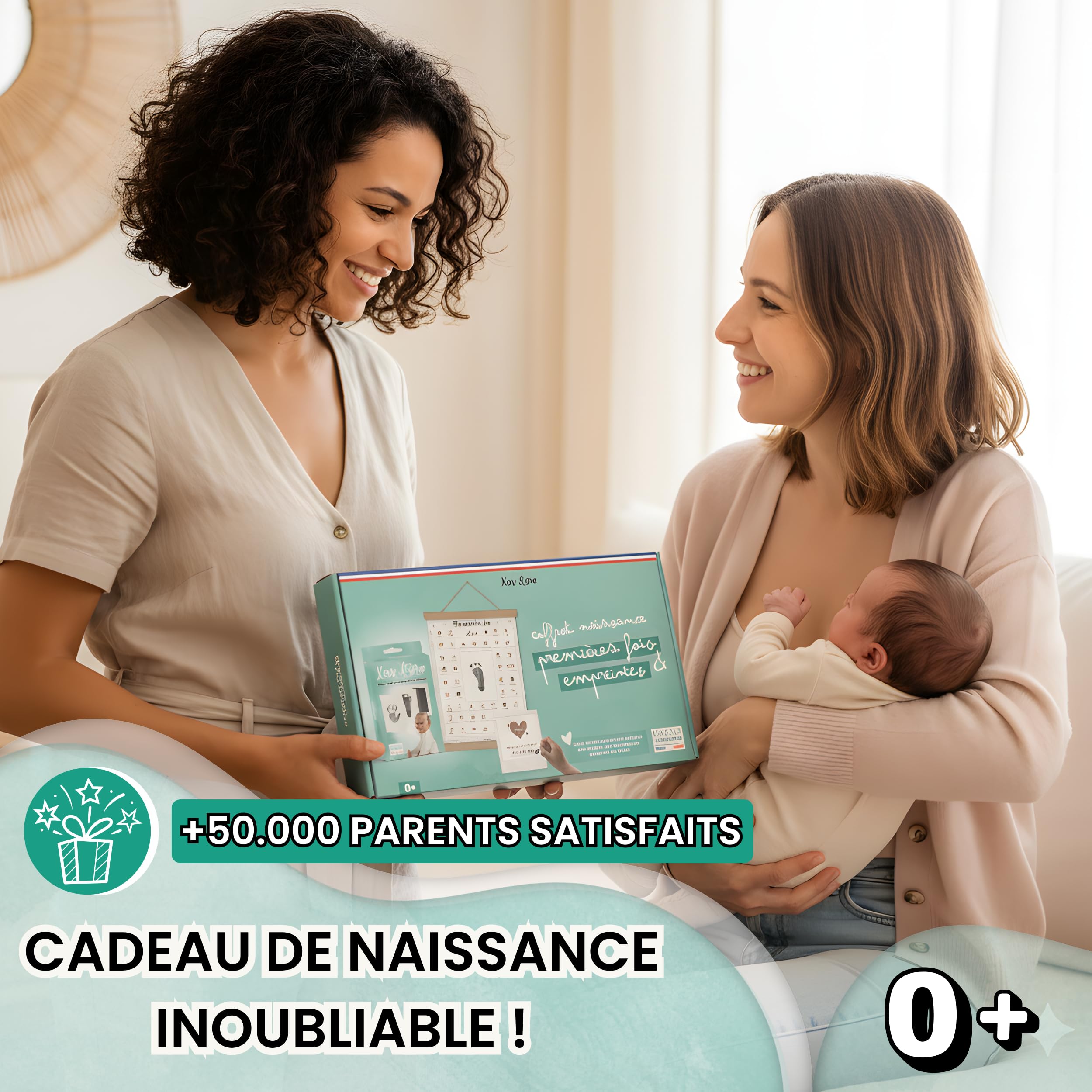 Affiche "Mes Premières Fois" à Tamponner, Cadeau de Naissance Bébé, Souvenir, Decoration Chambre Bebe, Baguettes, Kit Empreinte Bébé, Cadeau Jeune Maman, Grand Format A3 (Modèle FLAMANT ROSE)