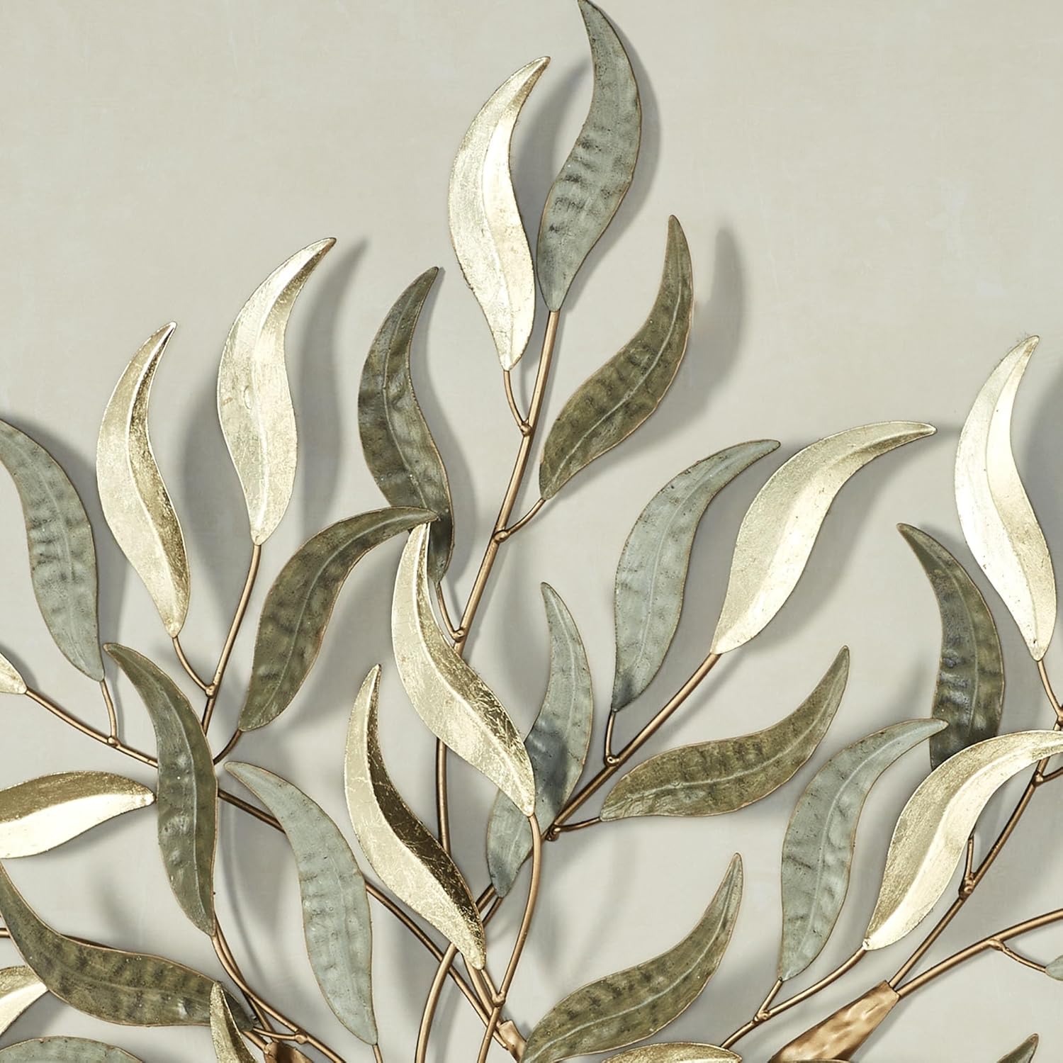 Morning Mist Tree Wall Art Sculpture | Tree of Life | Nature | Textured Metal Wall Art Decor | Hand Finished | Sage Gold | Dimensional | Realistic | Home Decor