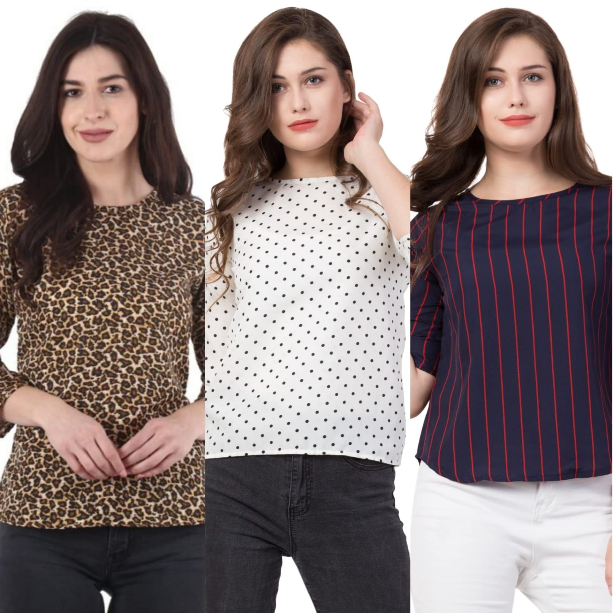 REVEXOCombo Pack of 3 Women's Regular fit Top