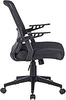 Vista 6 de Techni Mobili, Silla ergonómica negra de malla de oficina