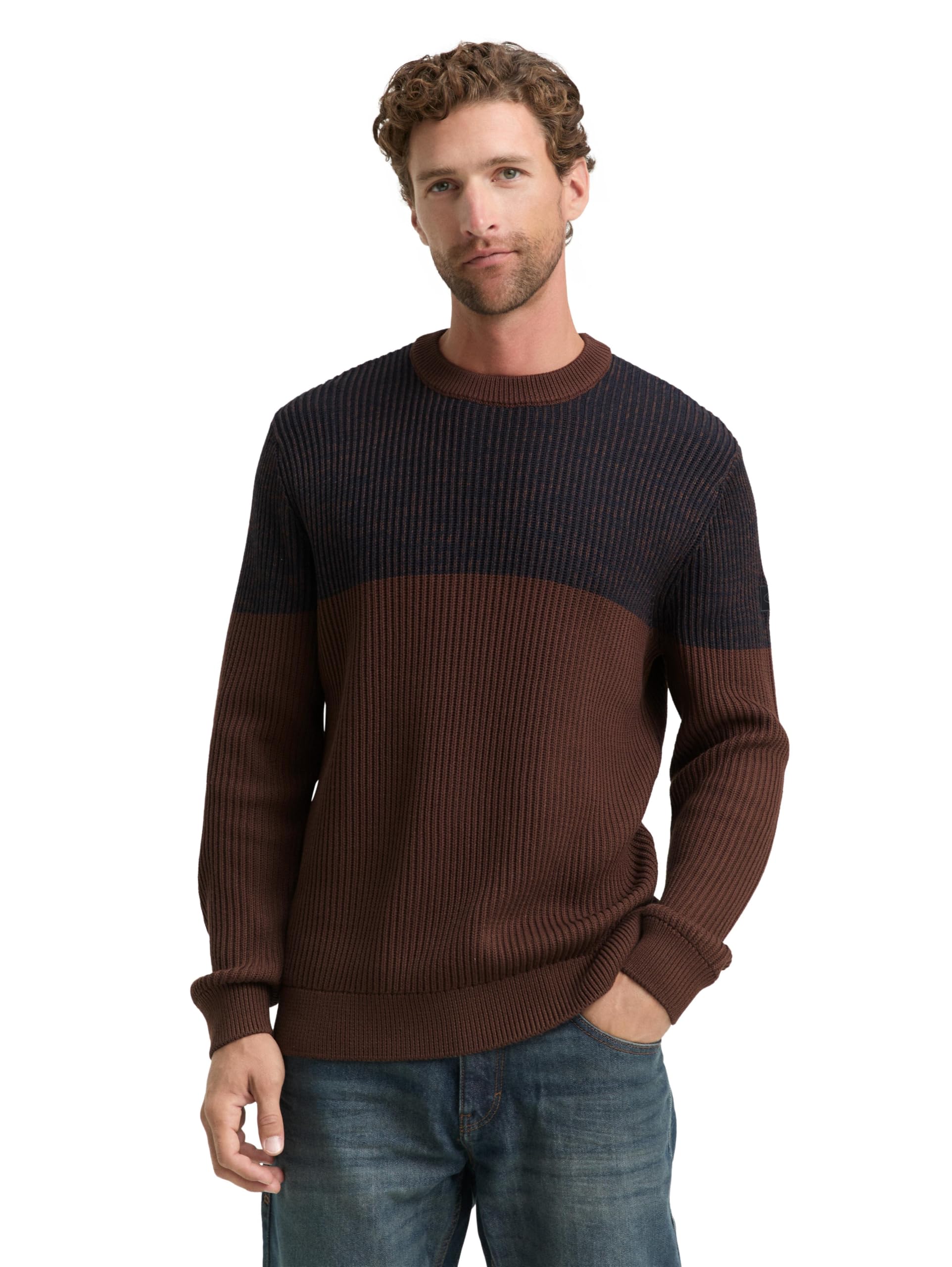 TOM TAILOR Herren 1048745 Strickpullover mit Rundhalsausschnitt