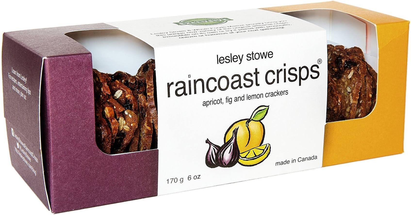 RAINCOAST CRISPS Apricot, Fig & Lemon Crisps, 6 OZ