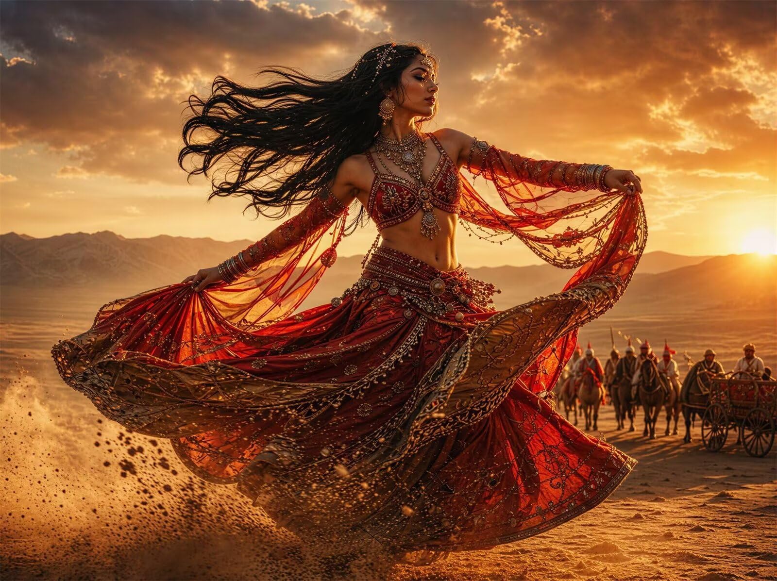 Puzzle 1500 pezzi Ballerina esotica deserto per Adulti, 87x57cm Puzzle Adulti 1500 pezzi, Giochi Di Puzzle per Tutta La Famiglia, Un Regalo Festivo per Gli Amici in Una Bella Confezione