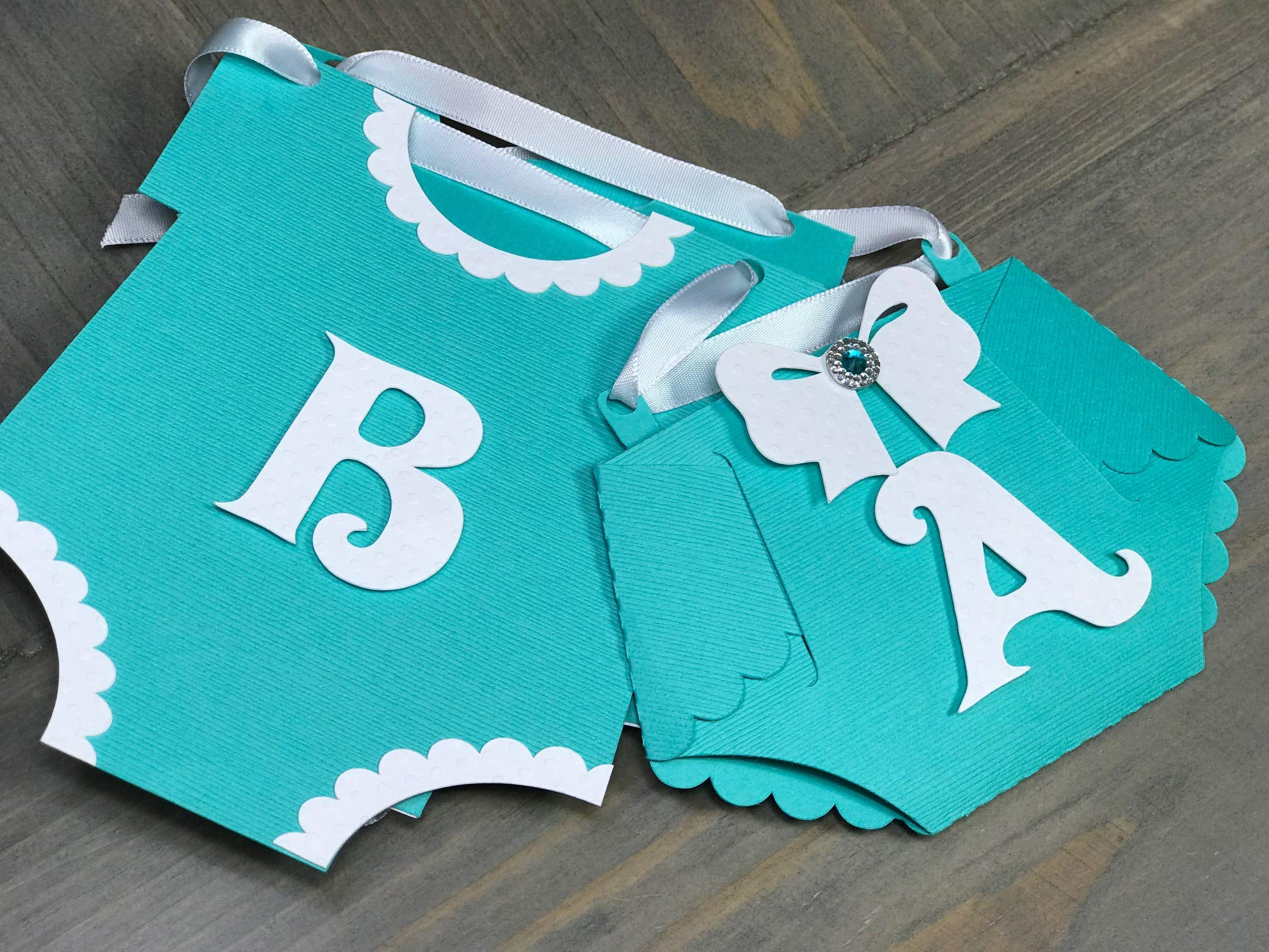 Buy Tiffany Blue Baby Shower,Baby Shower Banner, Onesie & Diaper Banner