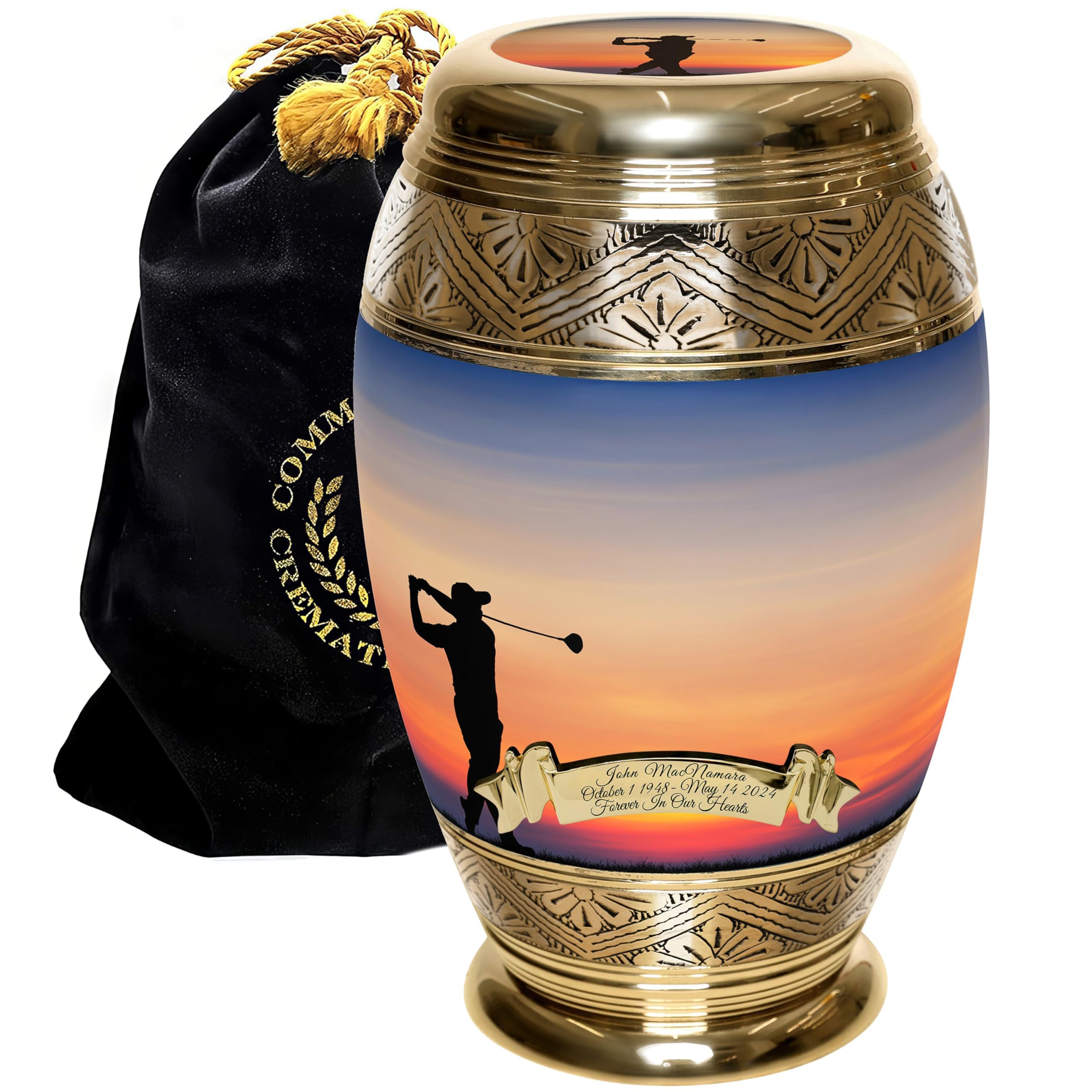 Golf Cremation Urns for Human Ashes Adult Male Decorative Urns for Ashes