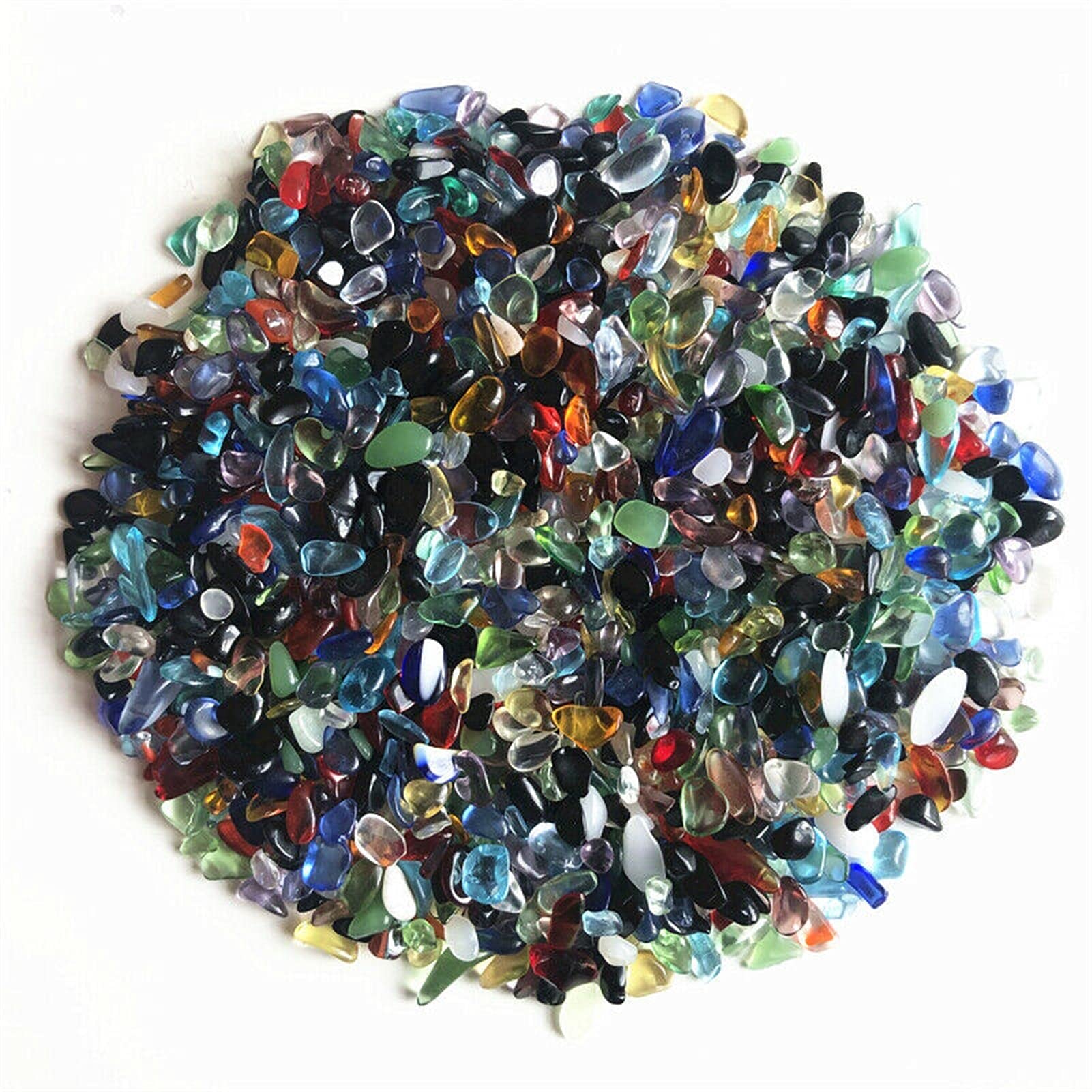 50g 5-8mm Grava Colorida Esmalte de Color Cristal Buda Acuario Pecera Piedras Piedras Naturales y Inicio Colecciones