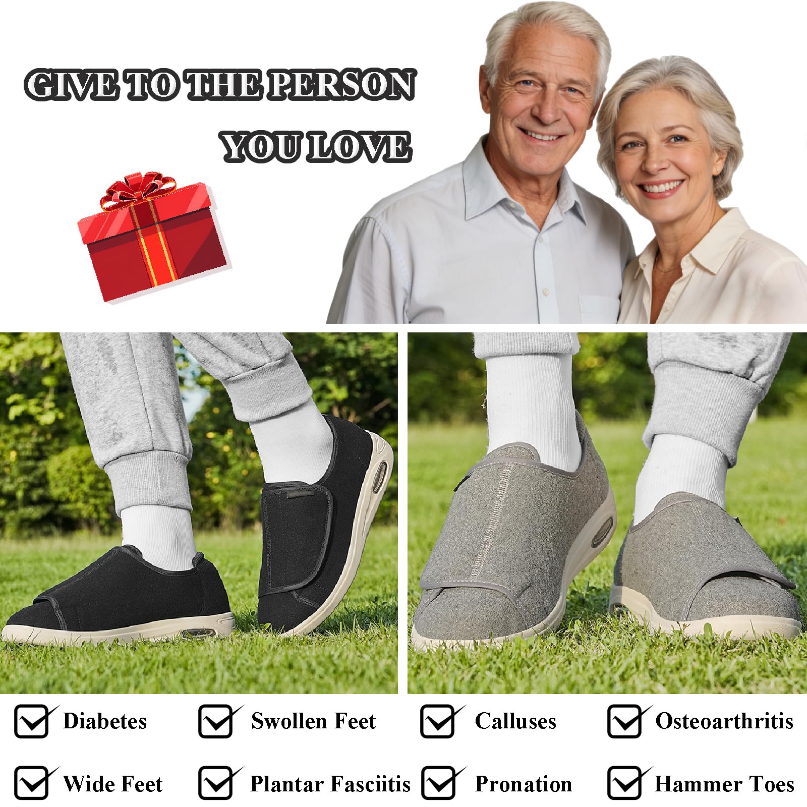 Zapatos para Diabéticos Extra Anchos con Cierre Regulable