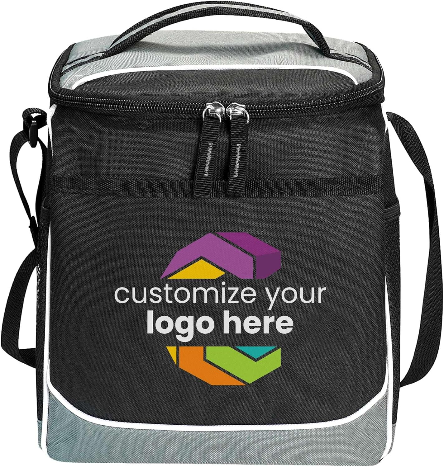 Custom Soft Cooler Bag - Personalize Your Insulated Bag | for Corporate Events or Gifts - Leak Proof Customizable Portable Cooler Bag Holds 30 Beer Cans - 13 x 11 x 7.25 - Customize 123