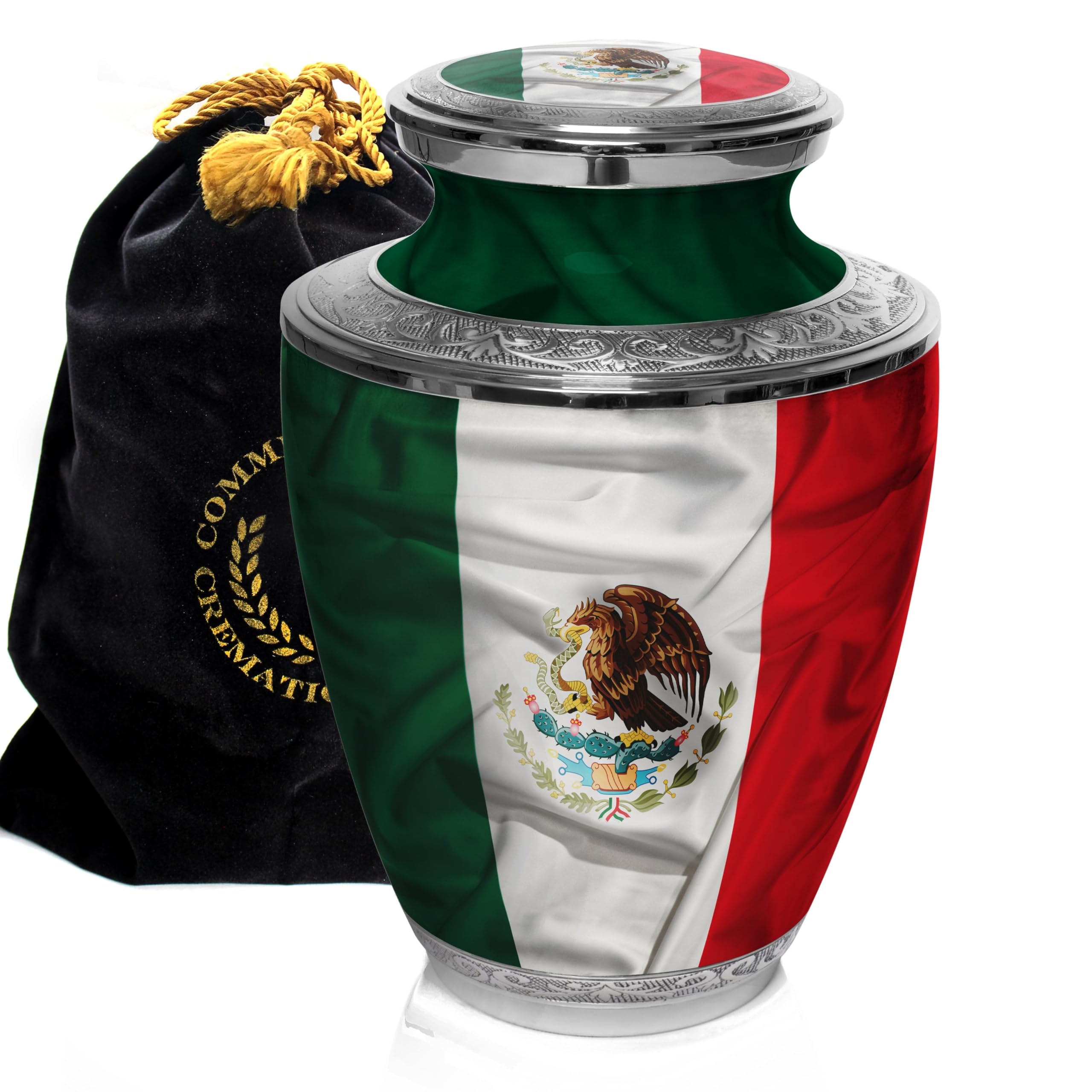 Mexican Flag Cremation Urns for Human Ashes Adult Man &amp; Urns for Ashes
