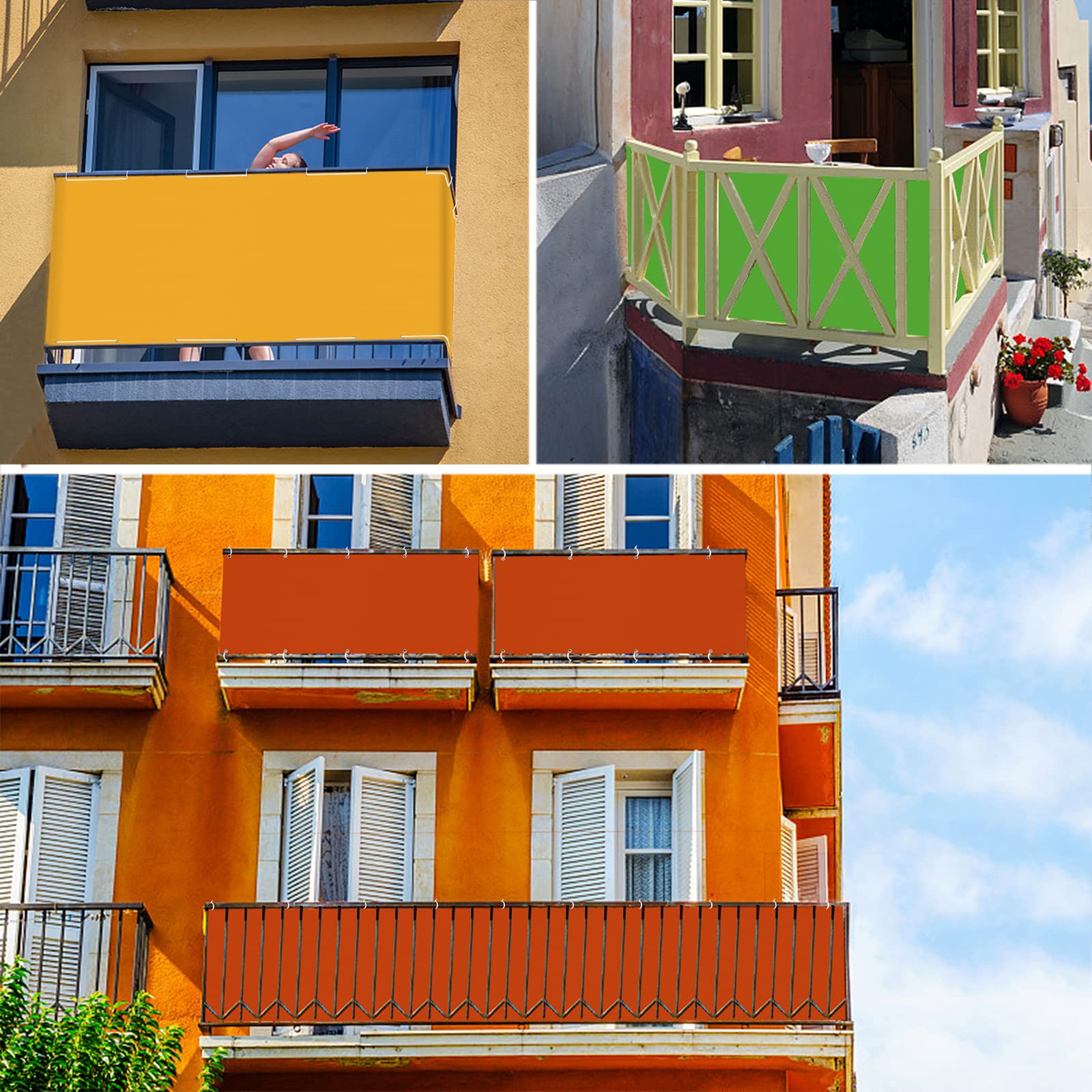 MEEYI Paravent Exterieur,0.5x14m,Balcon Ecran D'intimité