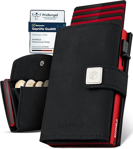 SF SCOFIELD Trinity Slim Wallet mit Münzfach und RFID-Schutz für Herren