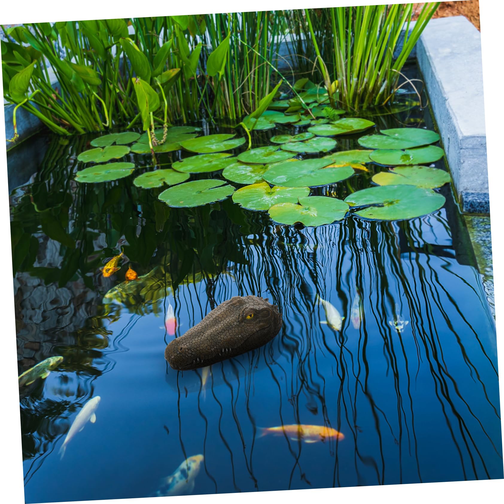 TOYANDONA Decorazione Per Acquario in Resina Testa Finta Per Giardino Ornamento Da Tavolo Per Esterni Accessorio Decorativo Sicuro e Durevole