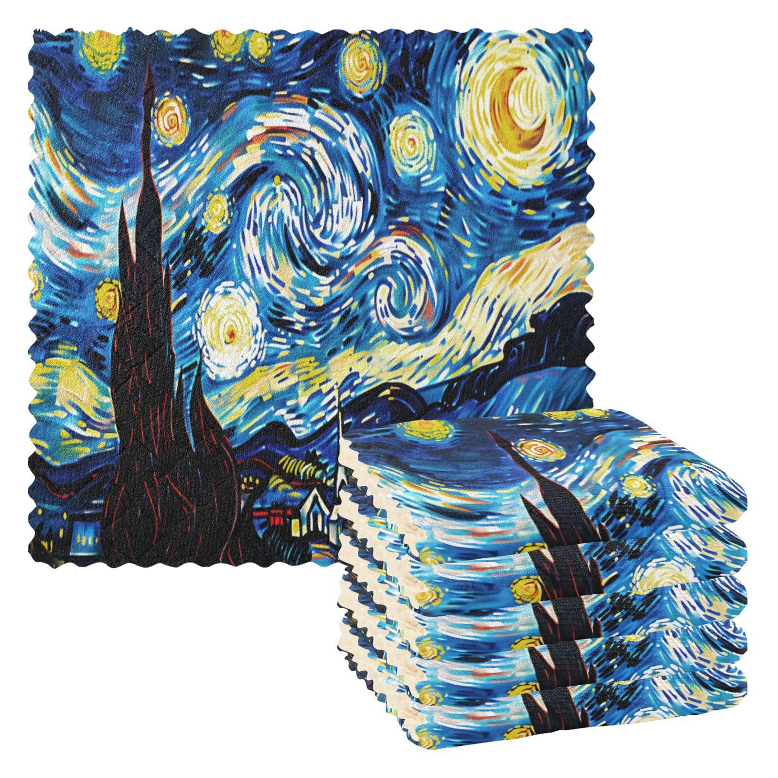Torchons de cuisine Van Gogh ALAZA essuie-mains essuie-tout absorbants