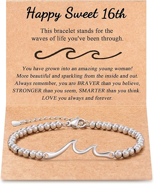 Tarsus Birthday Gifts for Women, Through The Waves of Life, Birthday Bracelet for Women Friend Sister Daughter Mom Grandma...