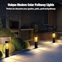 Vista 7 de Luces Solares para Senderos Exteriores, Paquete de 8 Mejoradas Hasta 12 Horas, Luces Solares para Jardín Exterior Impermeables, Luces Solares