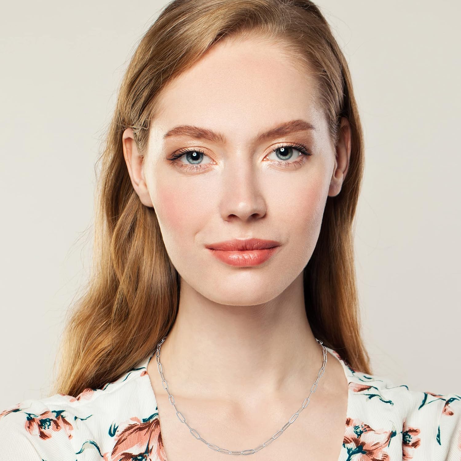 GLIVEOR 925 Sterling Silver Clasp 3mm Paperclip Chain Necklace for Women Diamond Cut Silver Chain 16, 18, 20, 22, 24, 26, 30 Inches - Image 2