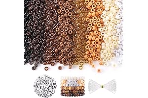 Beads for Bracelets: Brown 6x9mm Fun-Tastic Craft