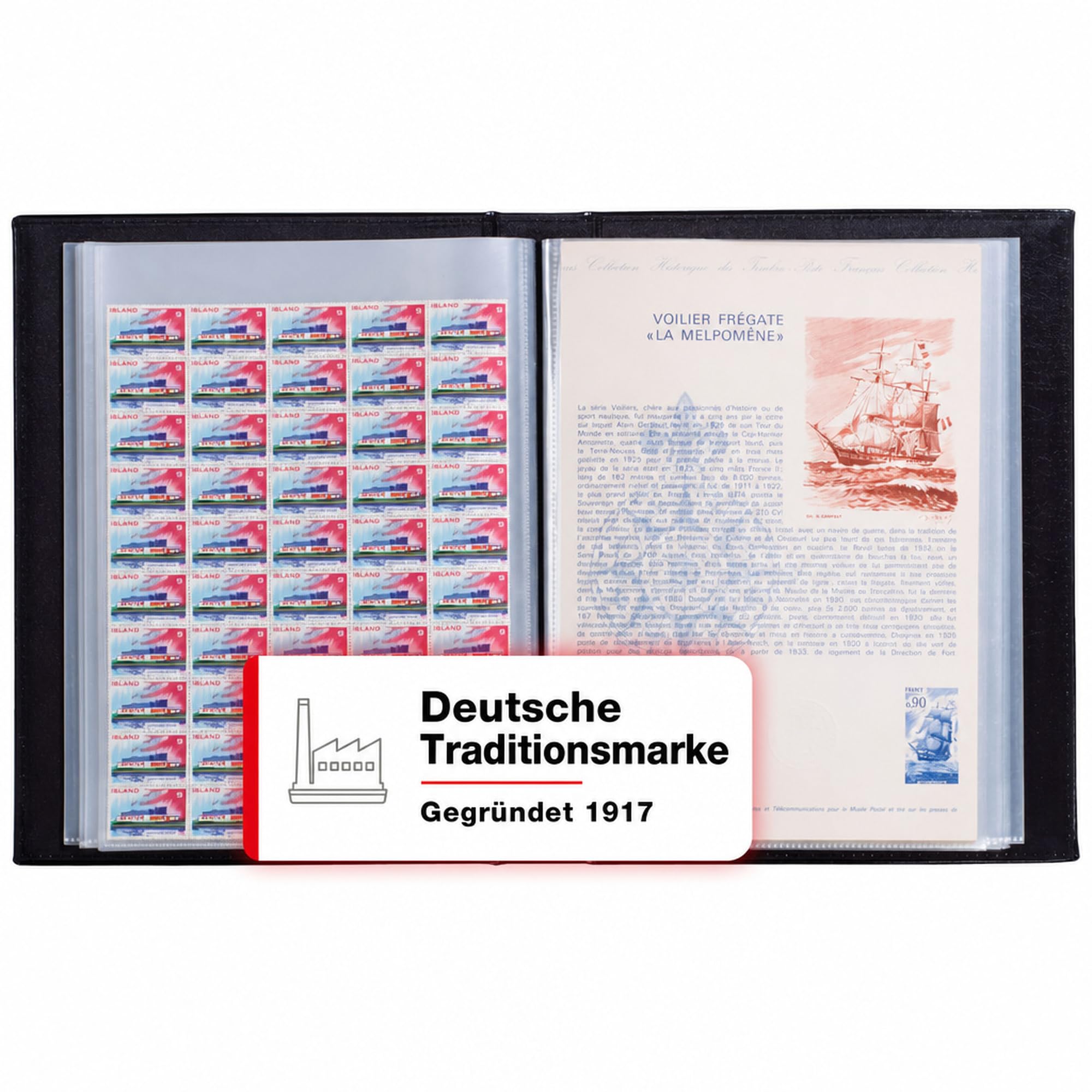 Leuchtturm1917 320023 Urkunden-Mappe, 40 Hüllen | dokumentenecht, schützende Aufbewahrung für Zeugnisse und Zertifikate, Innenmappe austauschbar