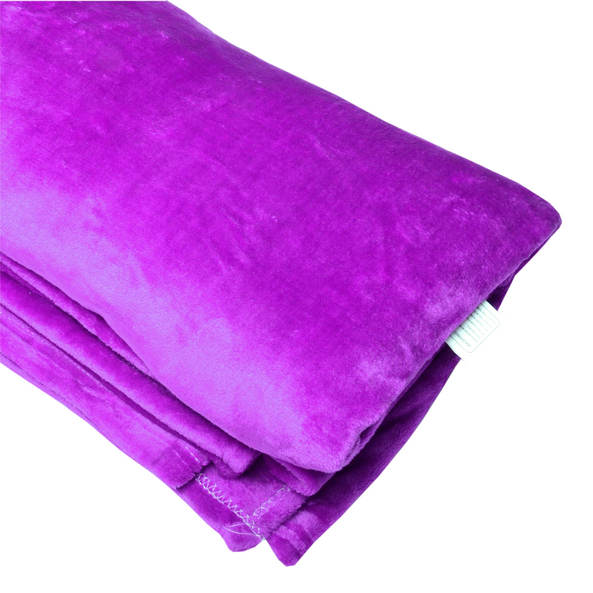 pierre donna King Size blanket for bed - fleece sofa blanket soft and light blanket 220x200 cm (Dark Purple)