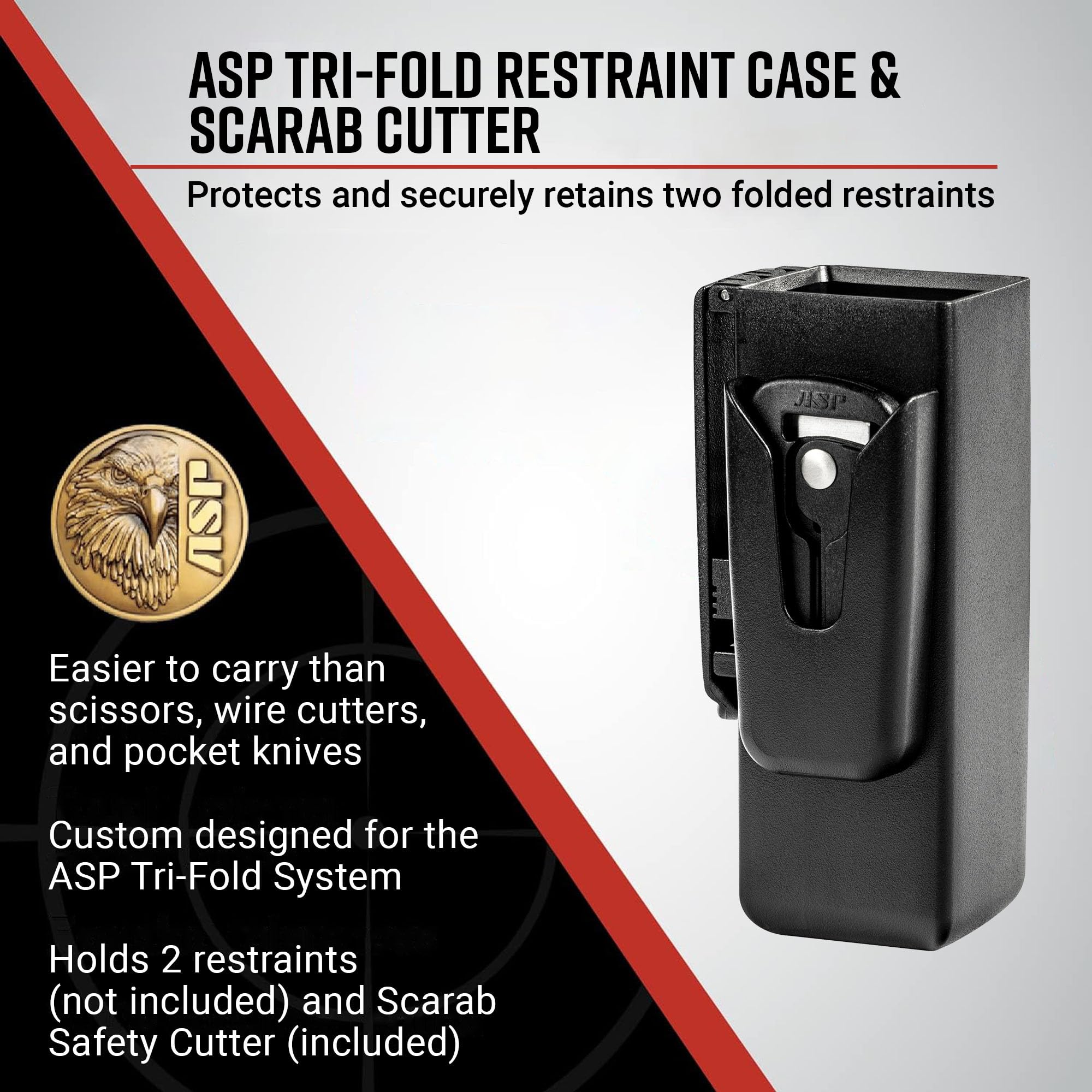 ASP Tri-Fold Restraint Case & Scarab Cutter, Police Gear & Security Guard Equipment