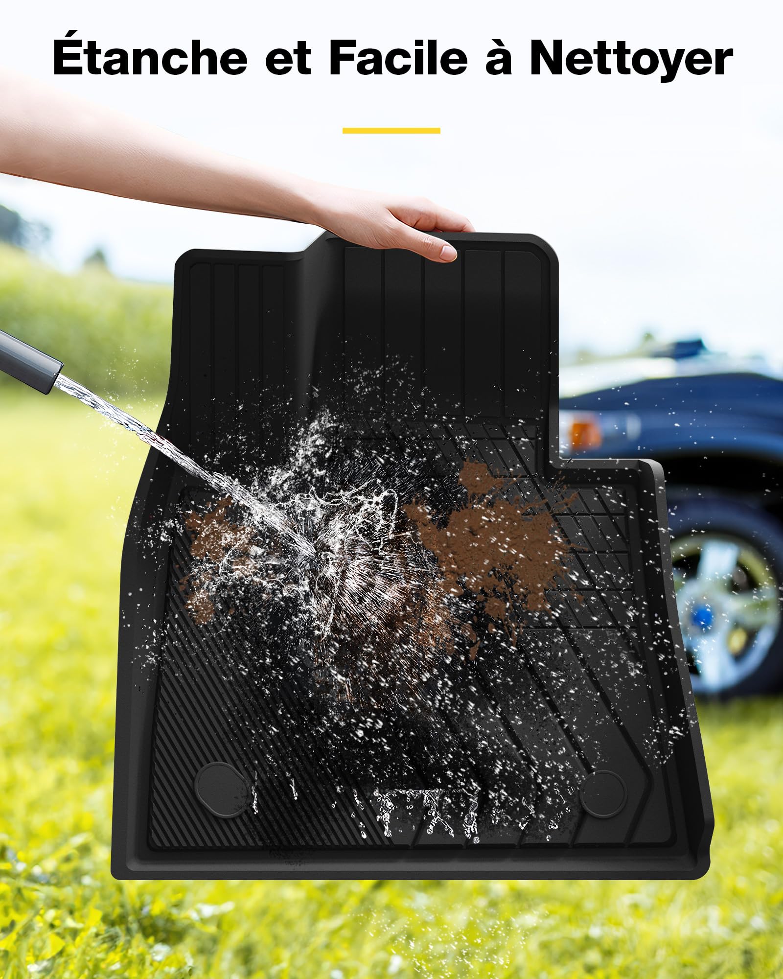 3W Tapis de Sol pour BMW X6 G06 2020-2026 | Sur Mesure, Inodore en TPE, Protection Toutes Saisons, Antidérapant et Imperméable, Qualité Premium