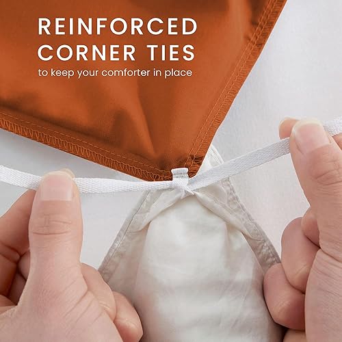 Miniatura 10 de MOONLIGHT20015 Funda de edredón gris tamaño Queen – Suave juego de funda de edredón de microfibra de doble cepillado de 3 piezas con cierre de Gris