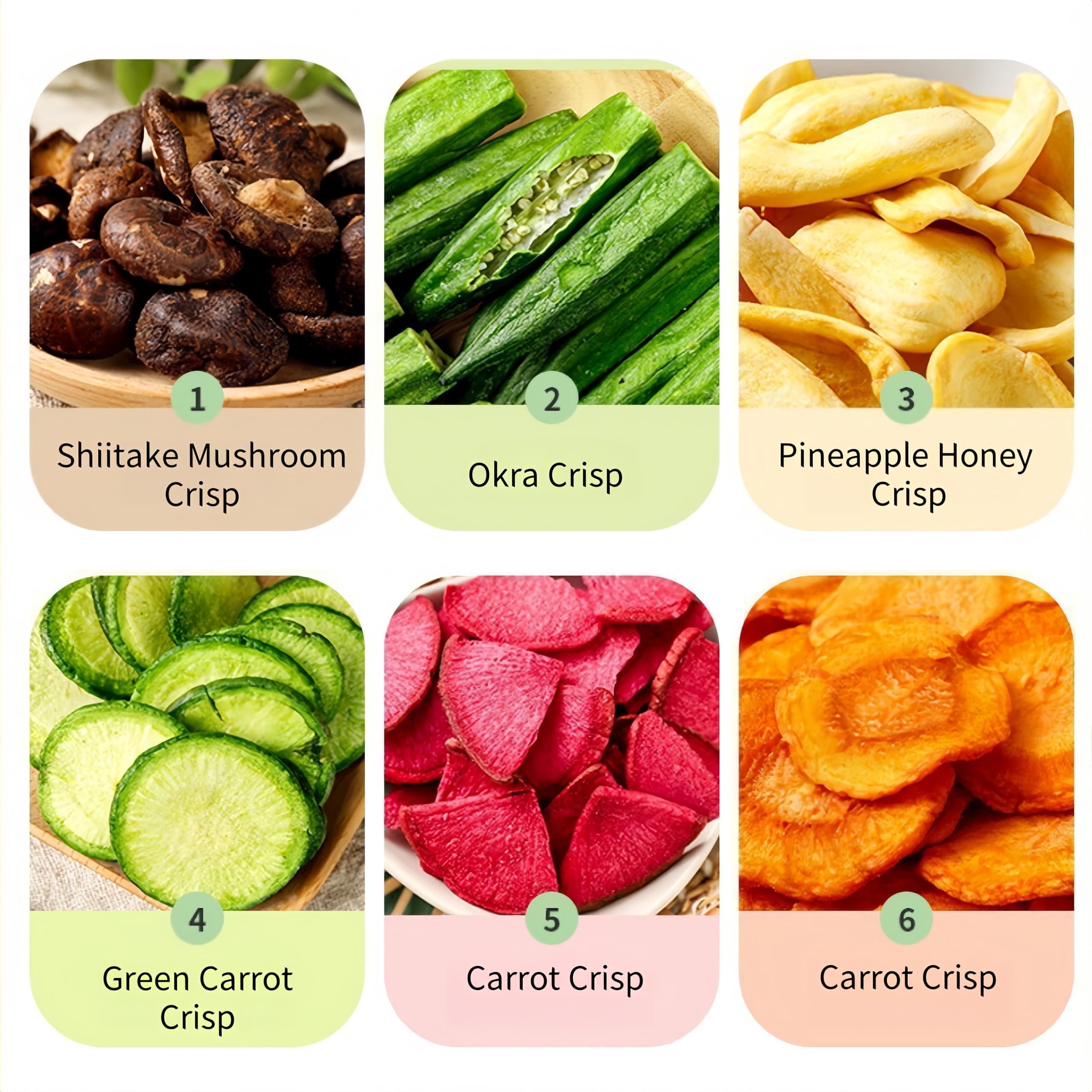 Freeze Dried Fruit and Vegetable Crisps | 250G 8.8 Oz Dried Vegetable Slices | Dried Fruit Slices| Fruit and Vegetable Crisps | 12 Different Fruit and Vegetable Crisps | Resealable Bag Premium Freeze-Dried Fruits