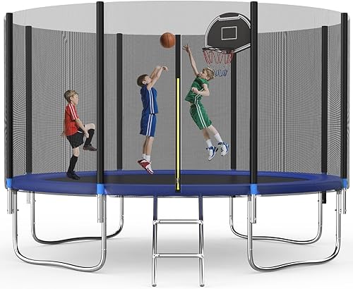 Tranpoline - Tranpoline de 16 pies, 14 pies, 12 pies, 10 pies, 8 pies, 4.6 pies, 4 pies, 4 pies, tranpolina para niños, con red de seguridad,