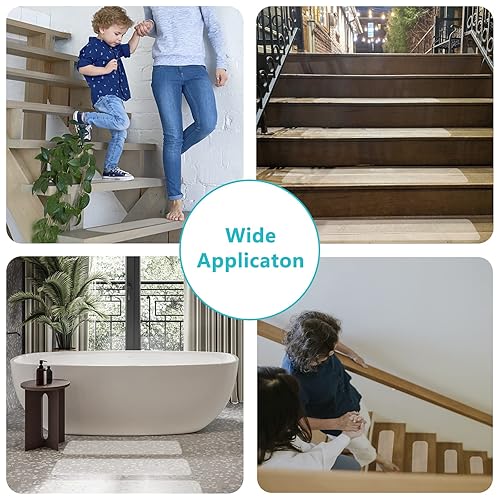 Miniatura 2 de COSIMIXO Cinta antideslizante transparente de 4 pulgadas x 33 pies, impermeable, cinta antideslizante para peldaños de escaleras, barcos, escaleras,