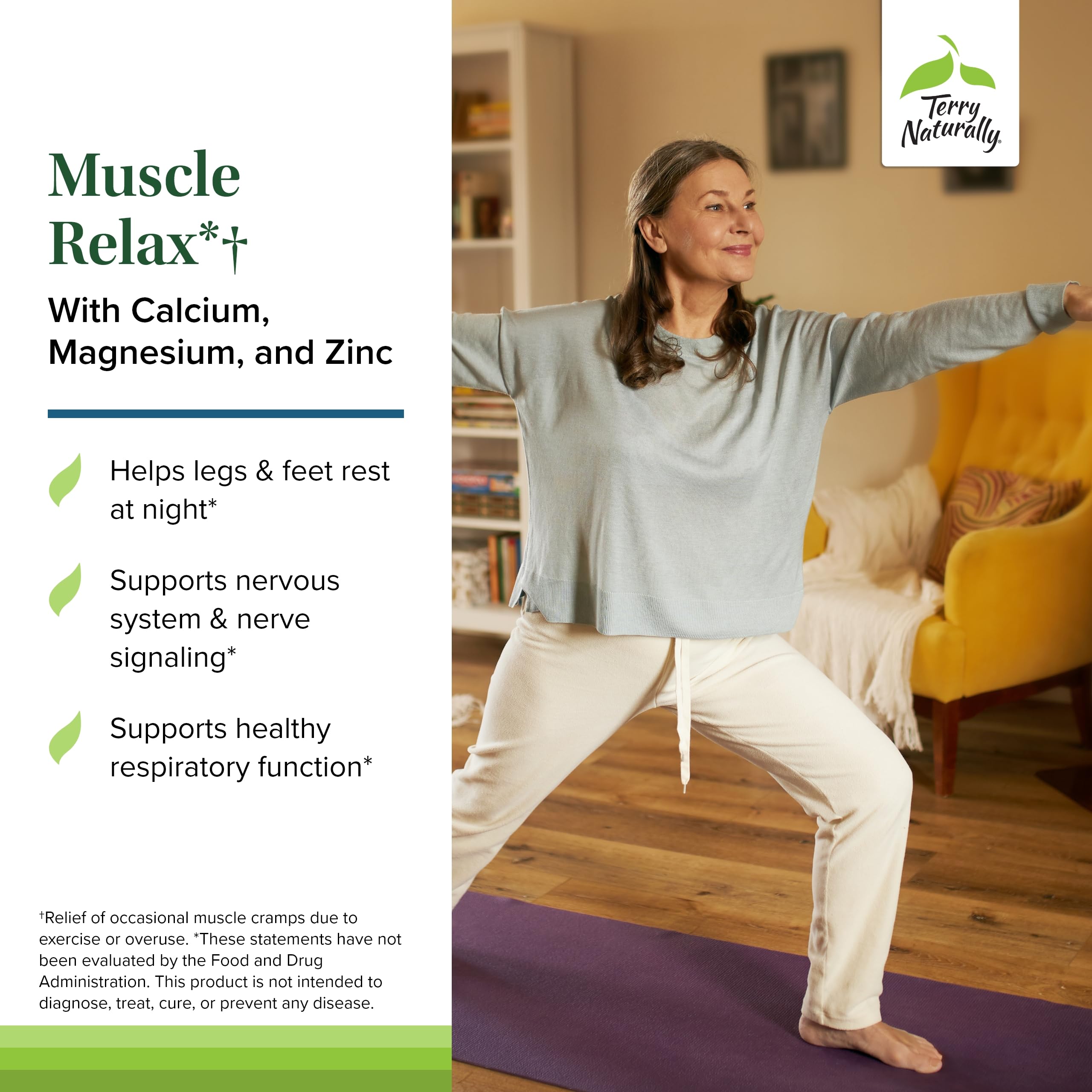 Terry Naturally Muscle Relax - Leg Cramp & Muscle Support - 60 Count — Amazon image 3