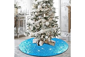 yuboo Teal Blue Christmas Tree Skirt