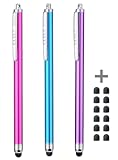 Stylus Pens for Touch Screens iPad iPhone Kindle Fire &lpar;Pink&sol;Purple&sol;Aqua Blue&rpar;