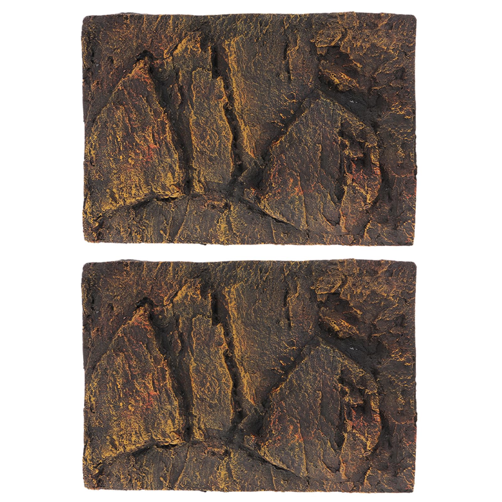 Tablero de Fondo Decorativo para Acuario y Tortuguera 3d Pu 2 Piezas