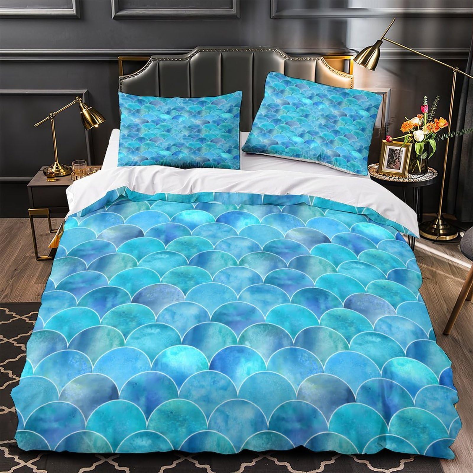 Housse de couette vagues océaniques super douce 200x200cm pour des nuits confortables et calmes