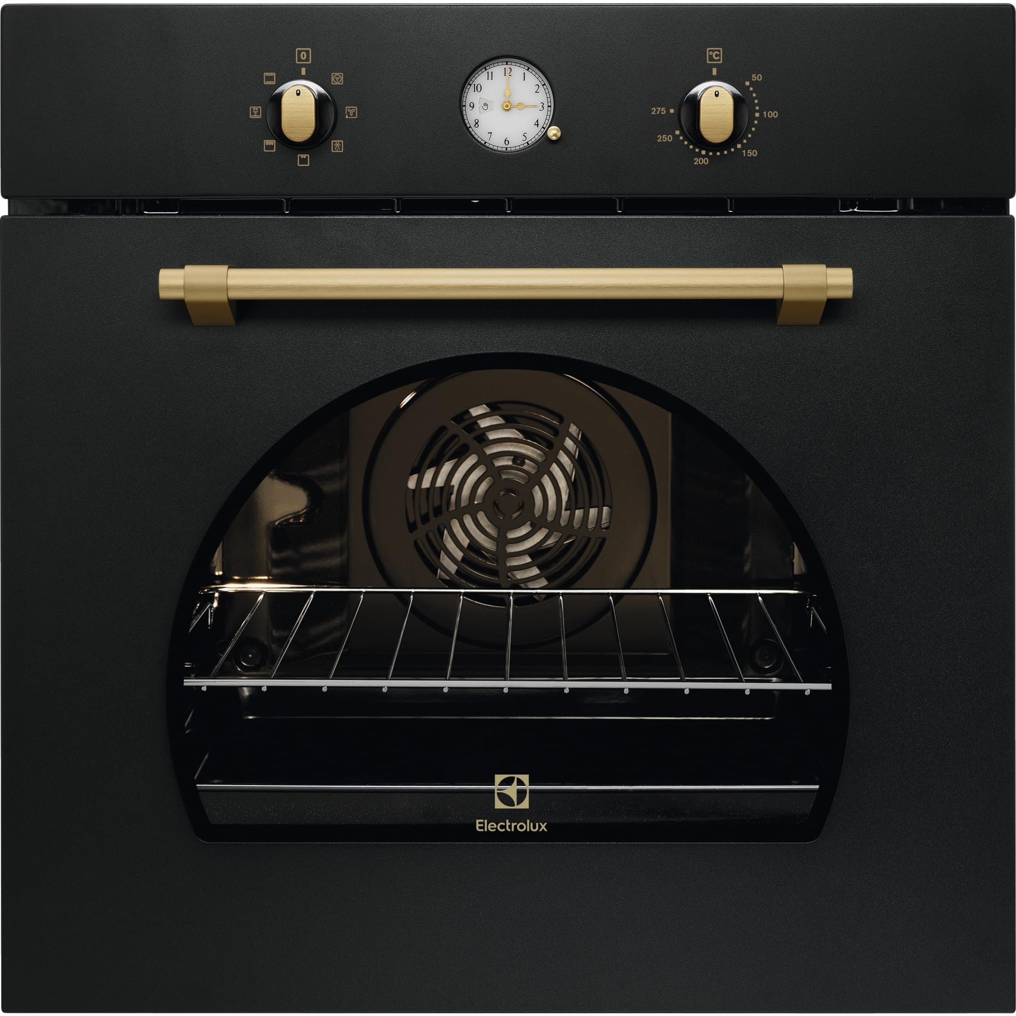 Electrolux Forno Multifunzione ROB3201AOR, Capacità 72 L, SurroundCook 600, Cottura Multilivello e Ecoventilata, Scongelamento, Grill Rapido, Pizza, Aqua Cleaning, 60x56x55 Cm, Nero Opaco, Classe A