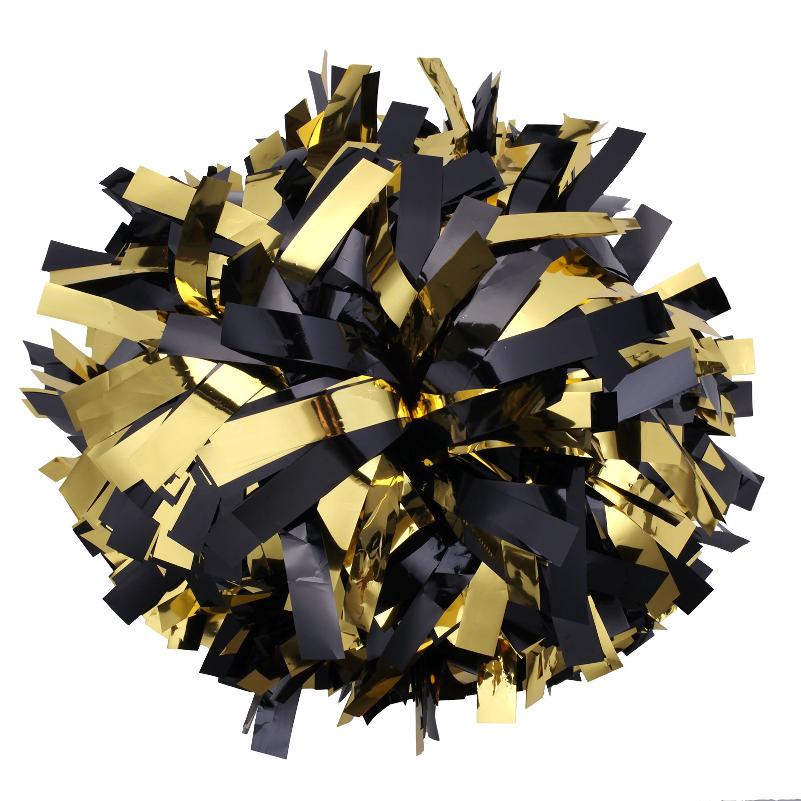ICObuty Metallic Cheerleader Cheerleading Pom Poms 6 inch 1 Pair 2 Pieces
