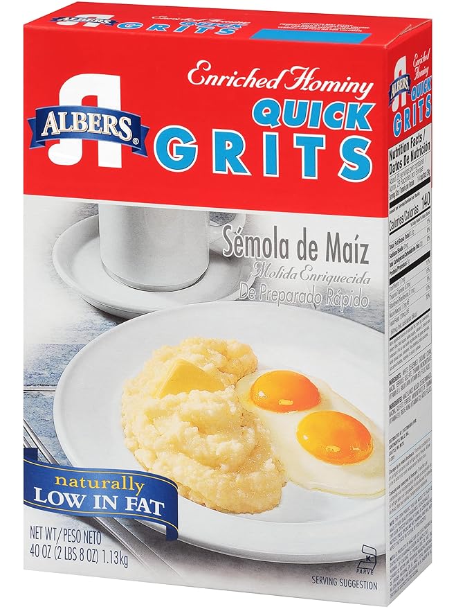Albers Enriched Hominy Quick Grits, Bajo en Grasa, 40 oz Caja miniatura 3