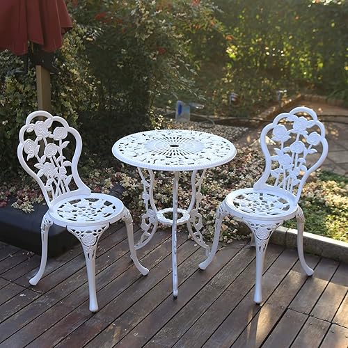 C/G 3-Piece Bistro Set - Outdoor Patio Table Set, Anti-Rust